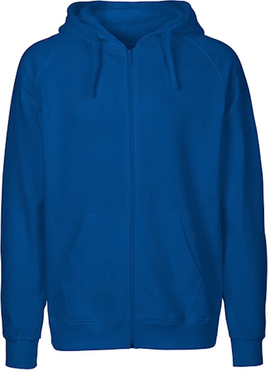 Fairtrade Men's Zip Hoodie met capuchon Royal - L