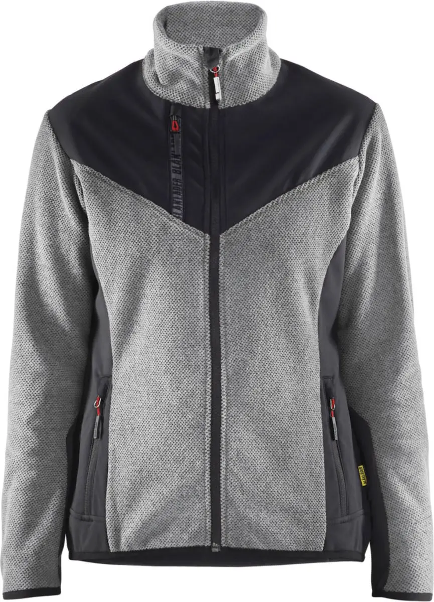 Blaklader 5943-2536 Dames gebreid vest met softshell - Grijs mêlee/Zwart - S