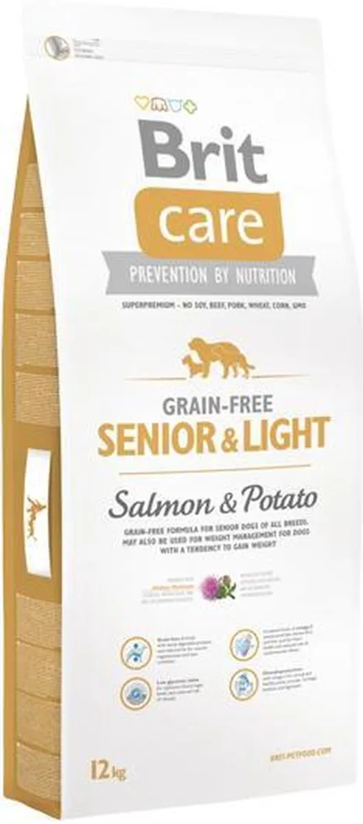 Brit Care Grain Free Senior & Light Salmon & Potato 12kg