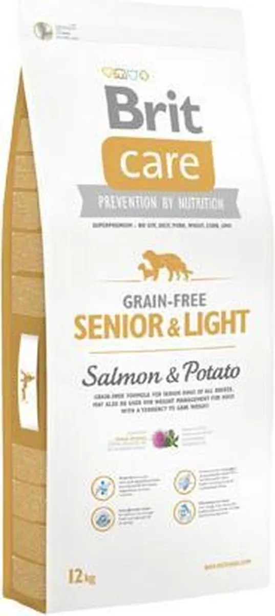 Brit Care Grain Free Senior & Light Salmon & Potato 12kg