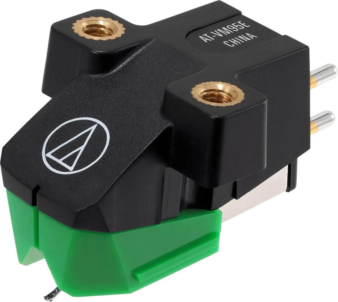 Audio-Technica AT-VM95E MM-cartridge - Groene/zwarte uitvoering
