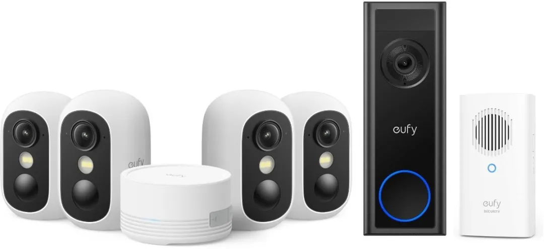 Eufy eufyCam C35 4-Cam Kit + Video Doorbell C30