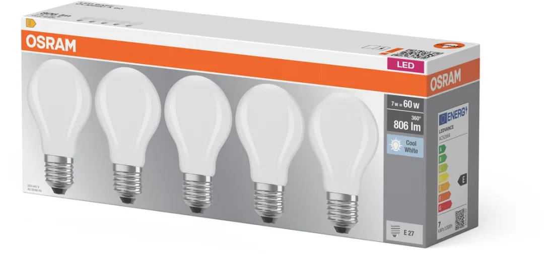 Osram LED Peer 6.5W Koelwit - 5 Stuks