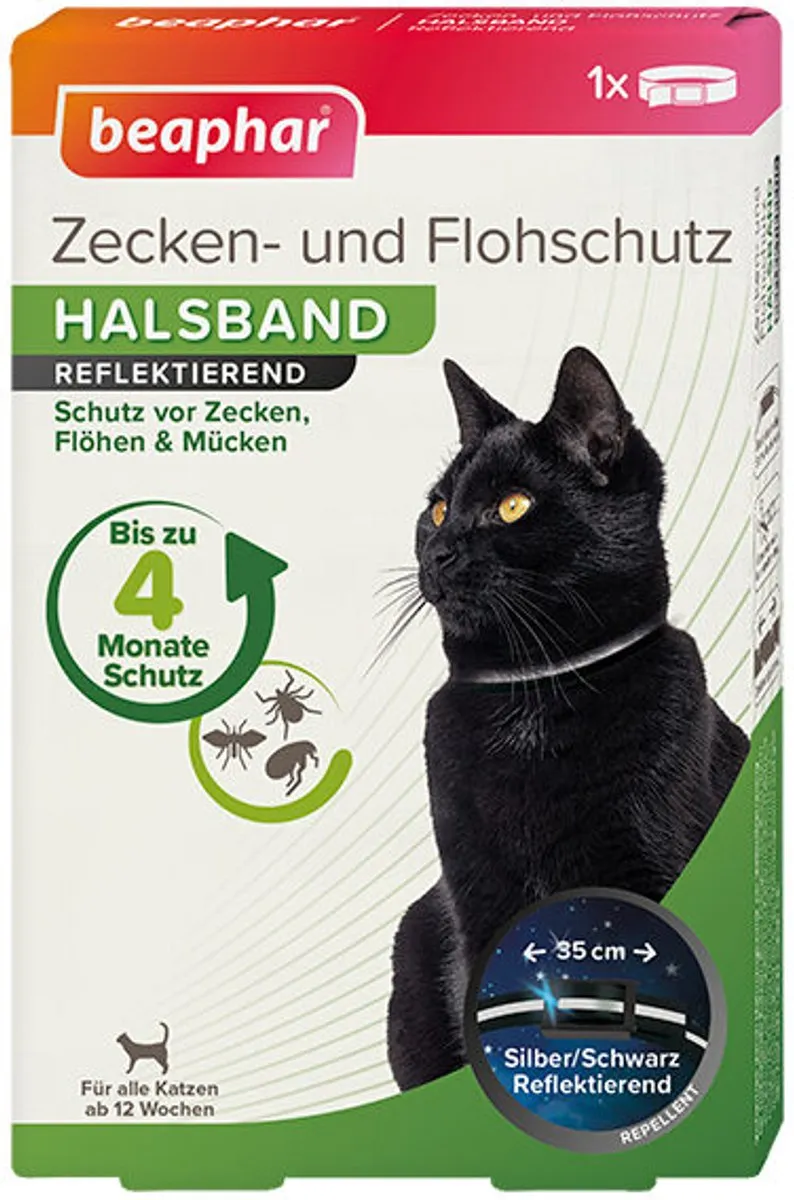 Beaphar Vlooienband Reflecterend Kat 35cm