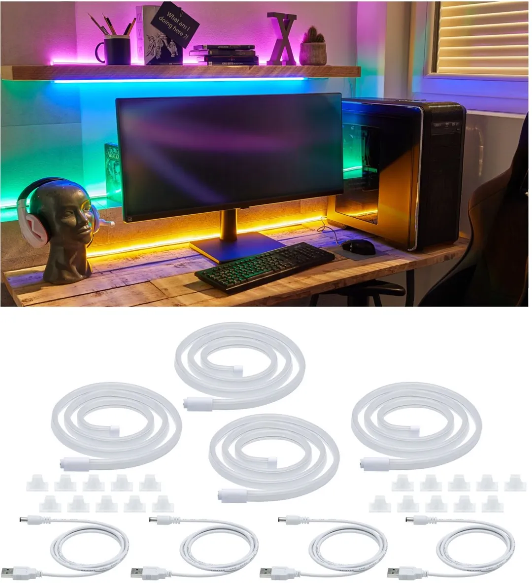Paulmann USB LED Strip Colorflex Neon Color Set - 4x 1m RGB