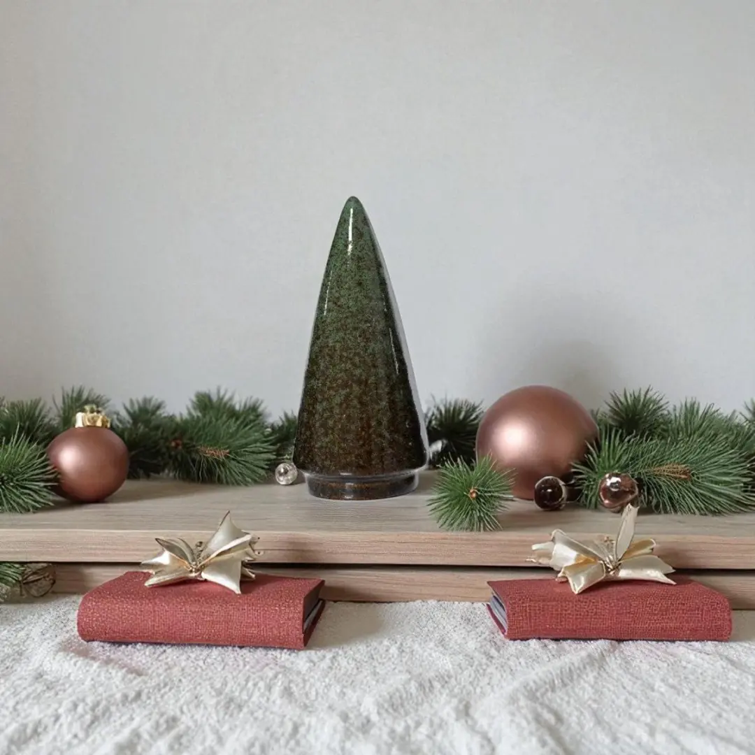 Gestileerde Porseleinen Kerstboom Bruin