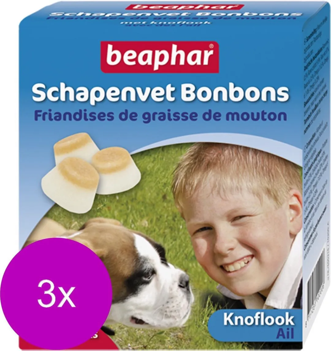 Beaphar Schapenvetbonbons Knoflook - 3 Verpakkingen
