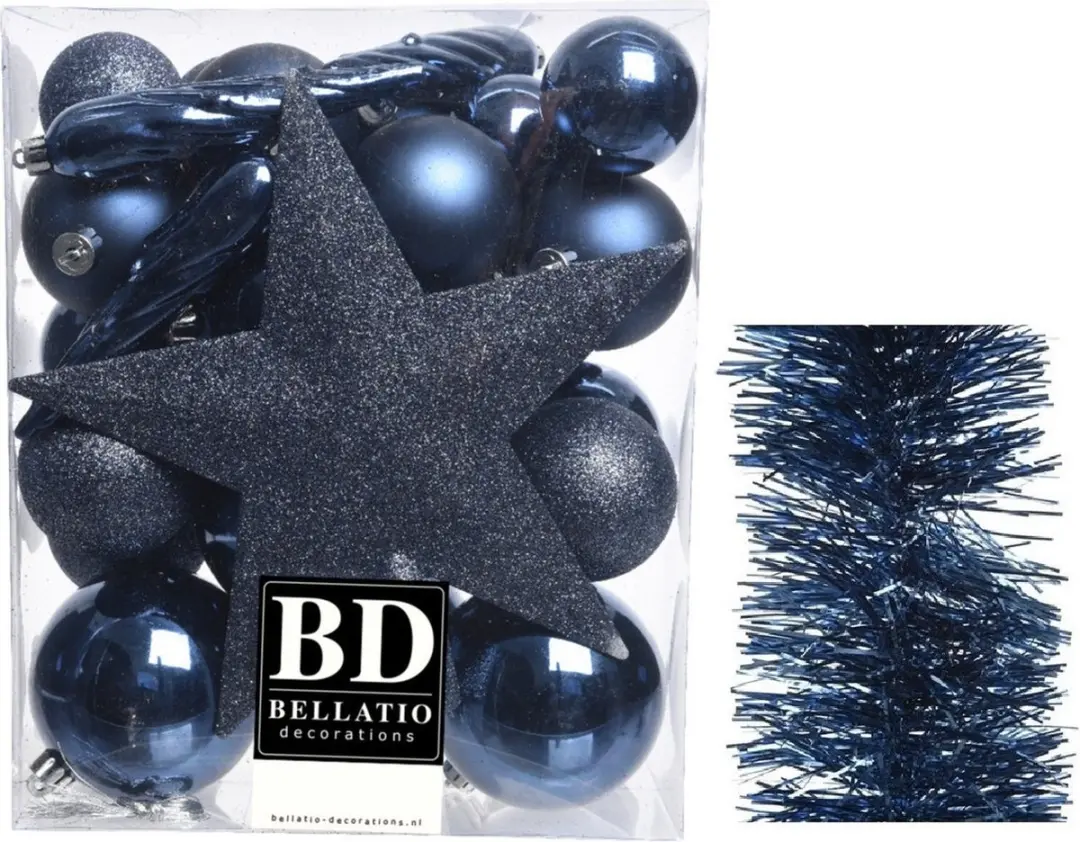 Decoris Kerstversiering kunststof kerstballen