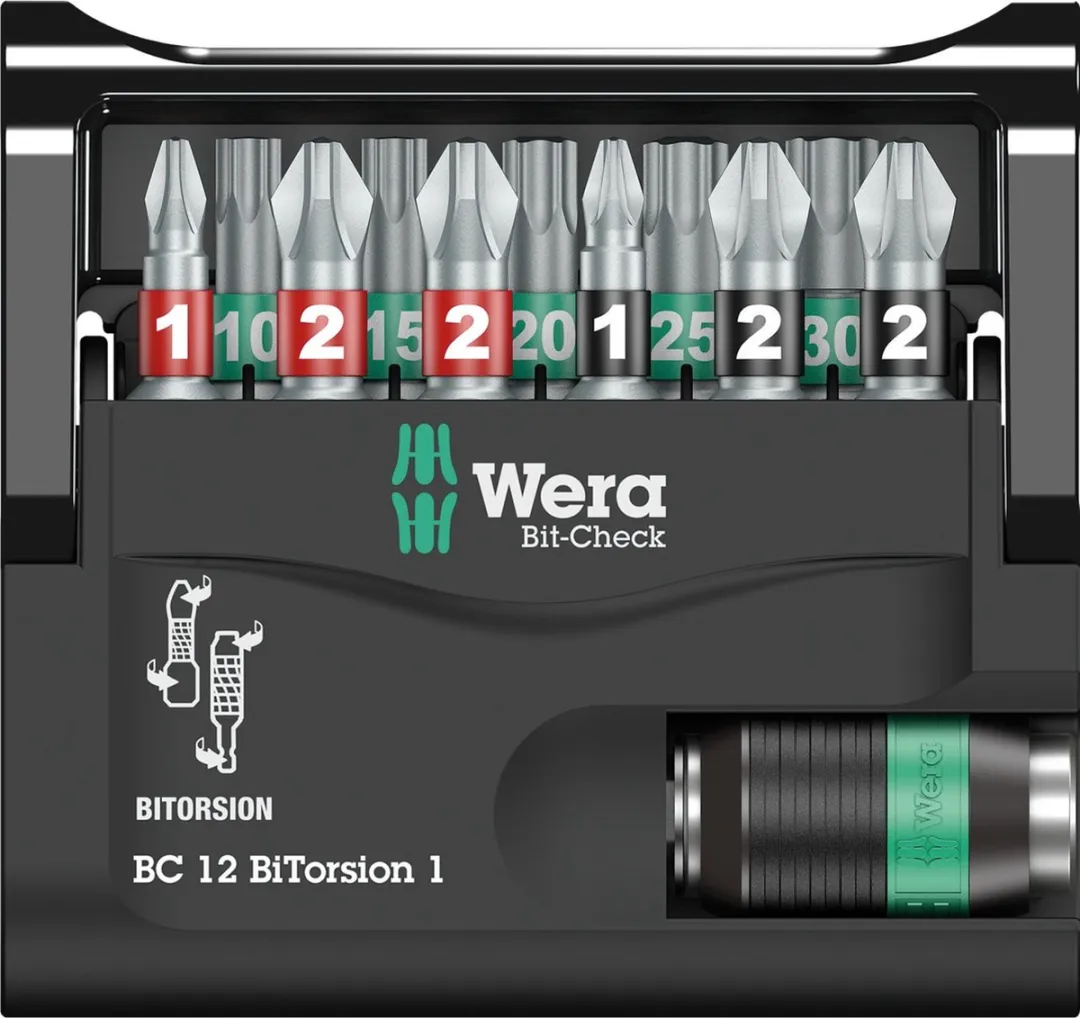 Wera 5057420001 Bit-Check BiTorsion Bitset 12-delig - Metaal