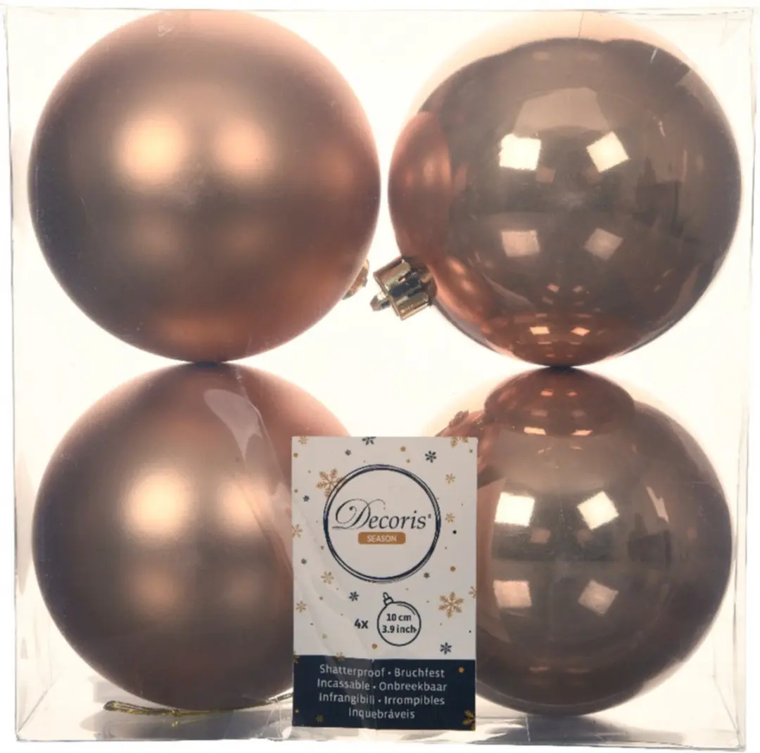Decoris Kerstbal Toffee Bruin 10cm