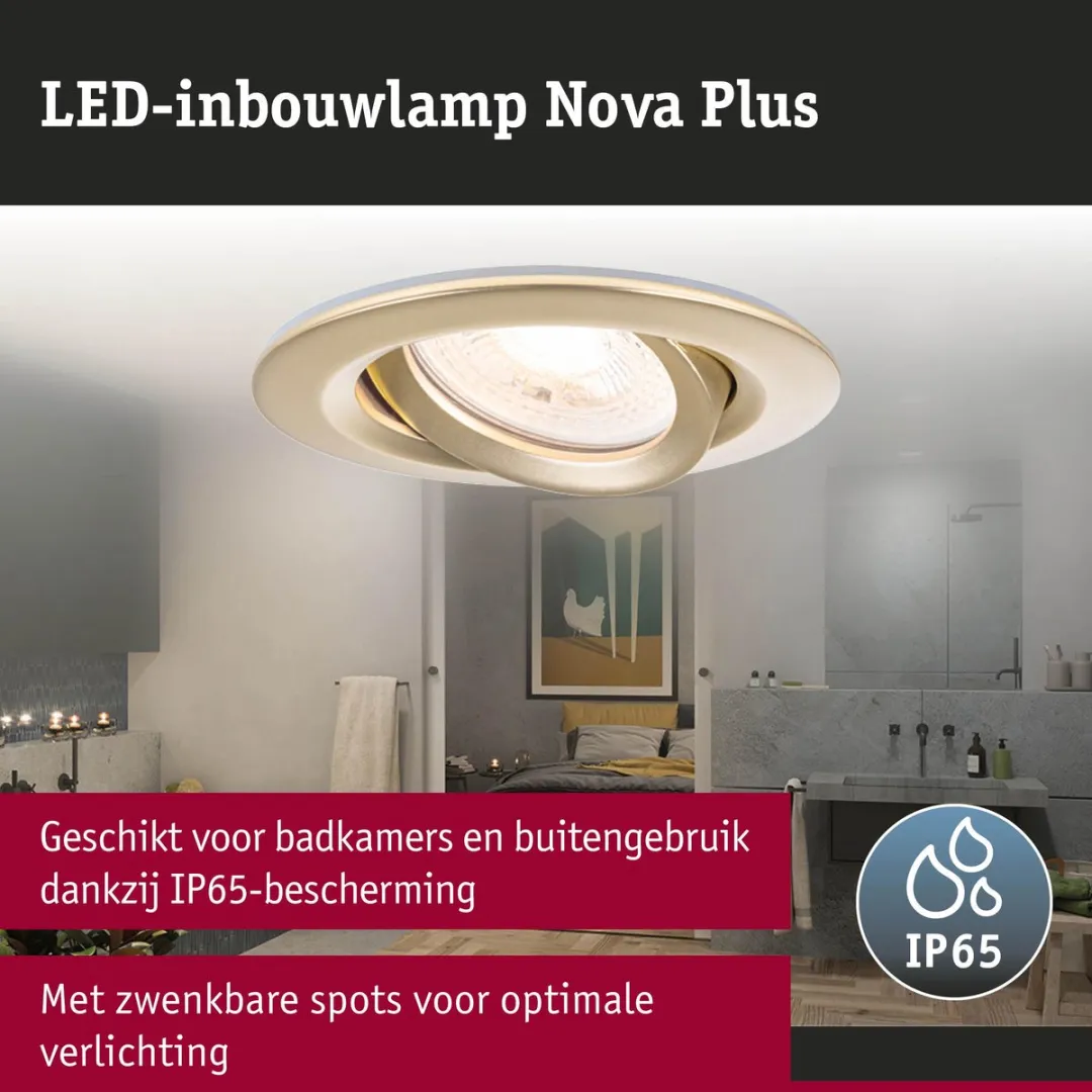 Paulmann Nova Plus Inbouwlamp 35W GU5.3/GU10 - Goud mat - afbeelding 6 van 6