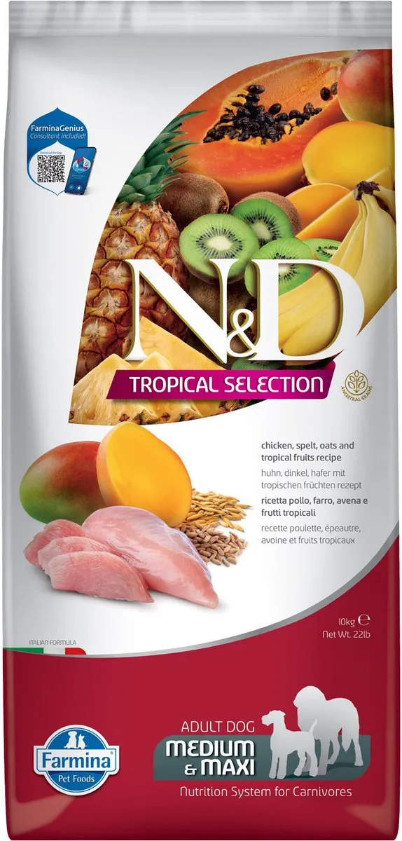 Farmina N&D Tropical Adult Hondenvoer - Kip - 10 kg