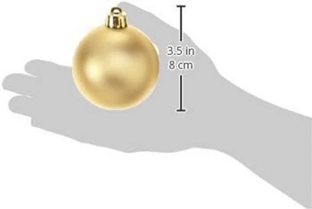 Kerstballen Goudkleurig Kunststof 6cm - 12 stuks - afbeelding 6 van 6