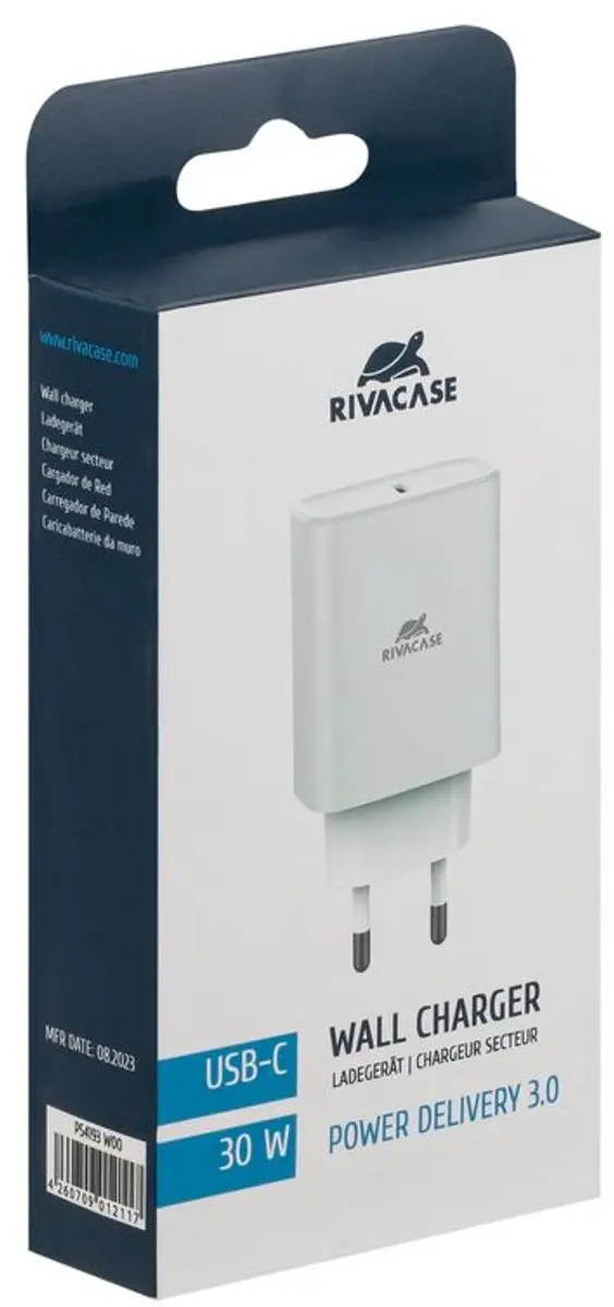 RivaCase PS4193 Wandlader USB-C 30W - Wit - afbeelding 4 van 6
