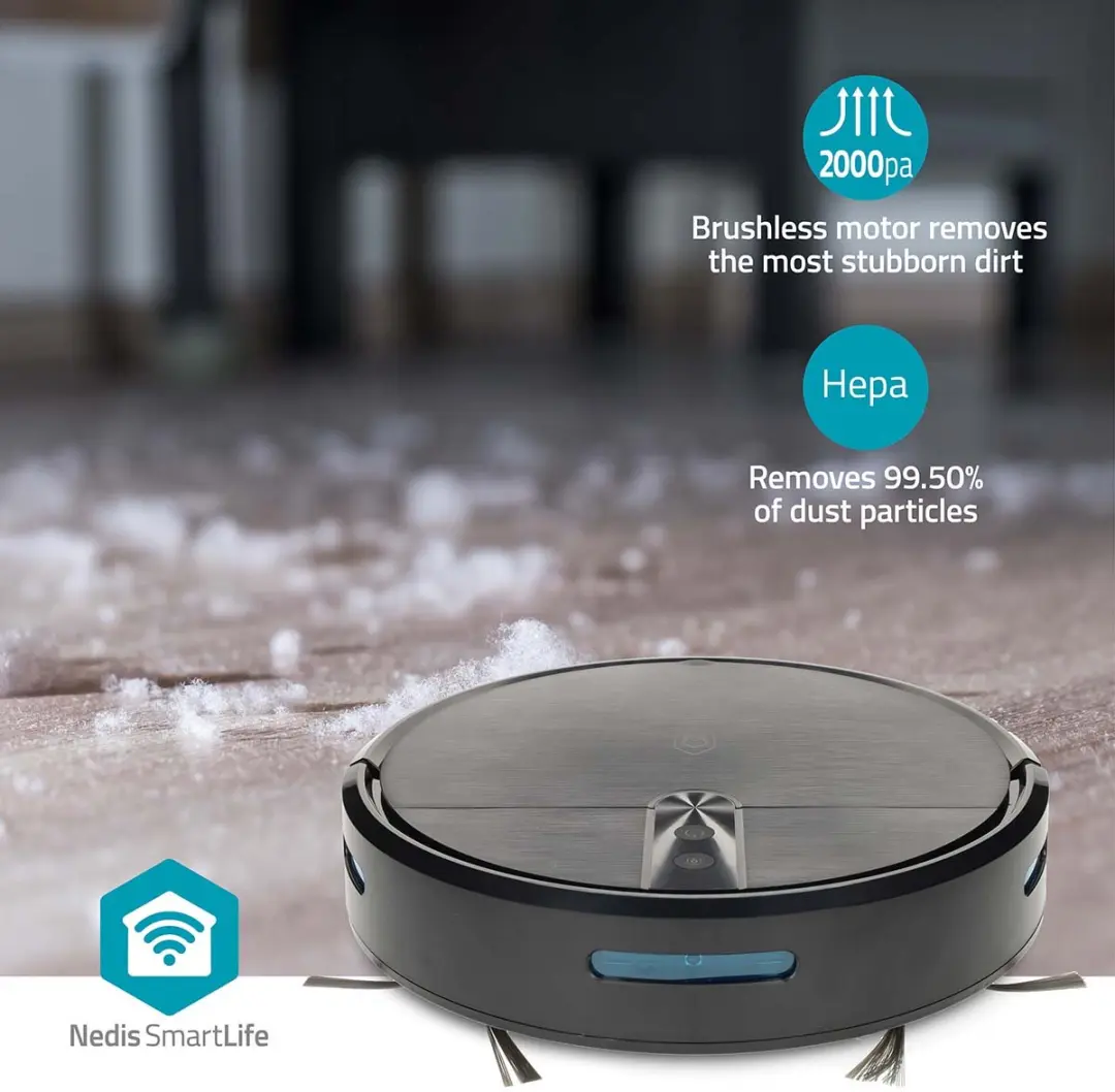 Nedis SmartLife WIFIVCR10CBK Robotstofzuiger - Zwart - afbeelding 6 van 6