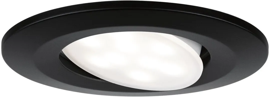 Paulmann LED-inbouwlamp Calla Basisset 3x6W 530lm 90mm - Zwart mat
