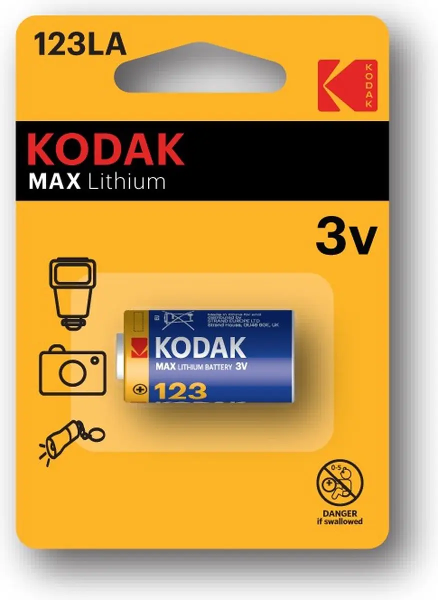 Kodak CR123A Lithium Batterij