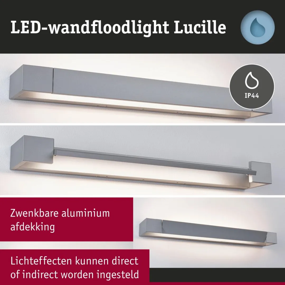 Paulmann Selection Lucille LED Wandlamp IP44 1300lm - Alu mat