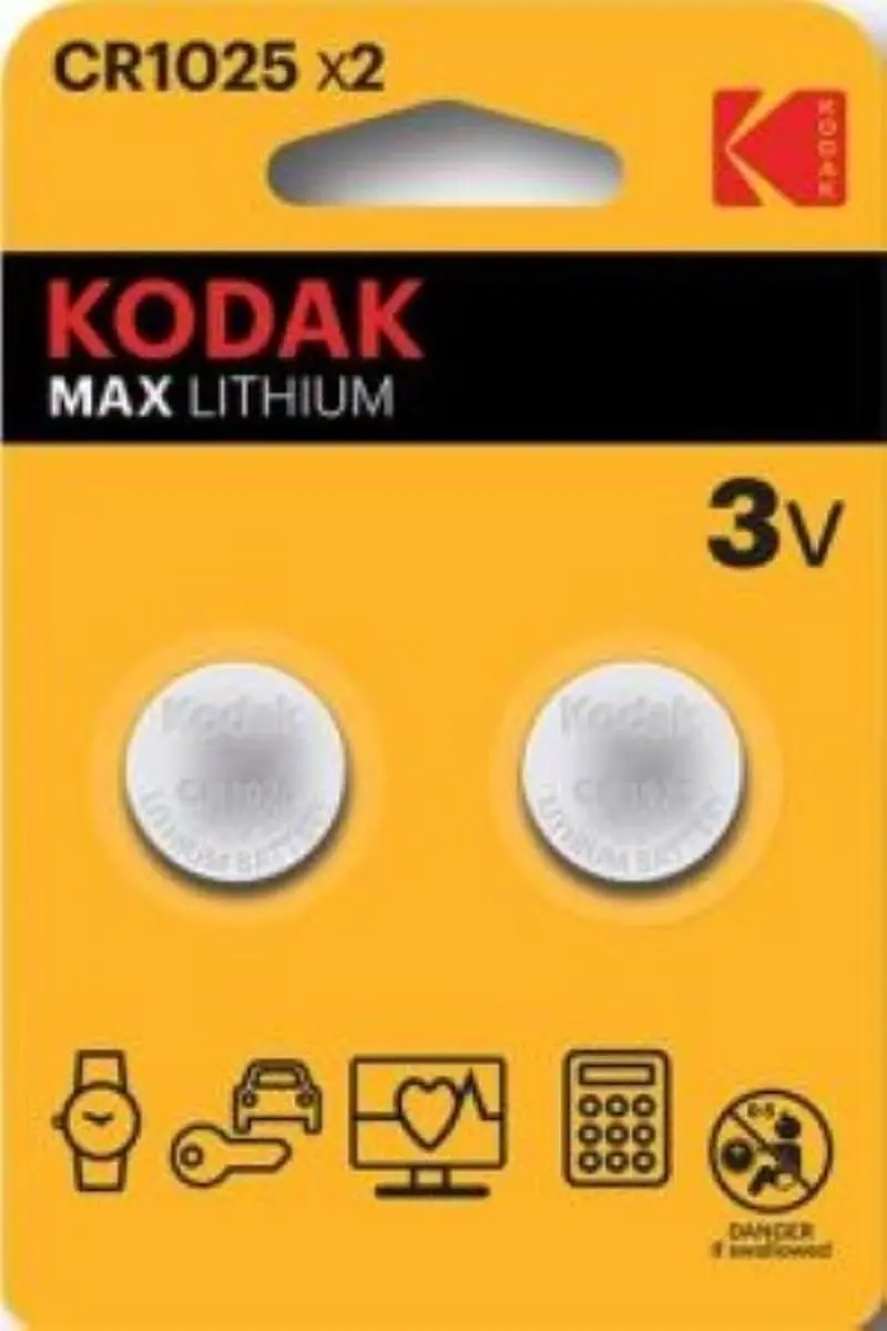 Kodak CR1025 Lithium Knoopcel Batterij - 2 stuks - afbeelding 2 van 2