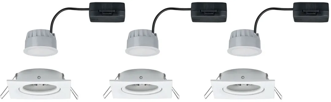 Paulmann Nova Coin Basisset LED-inbouwlamp 3x6W 470lm 2700K - 3 Stuks - afbeelding 6 van 6