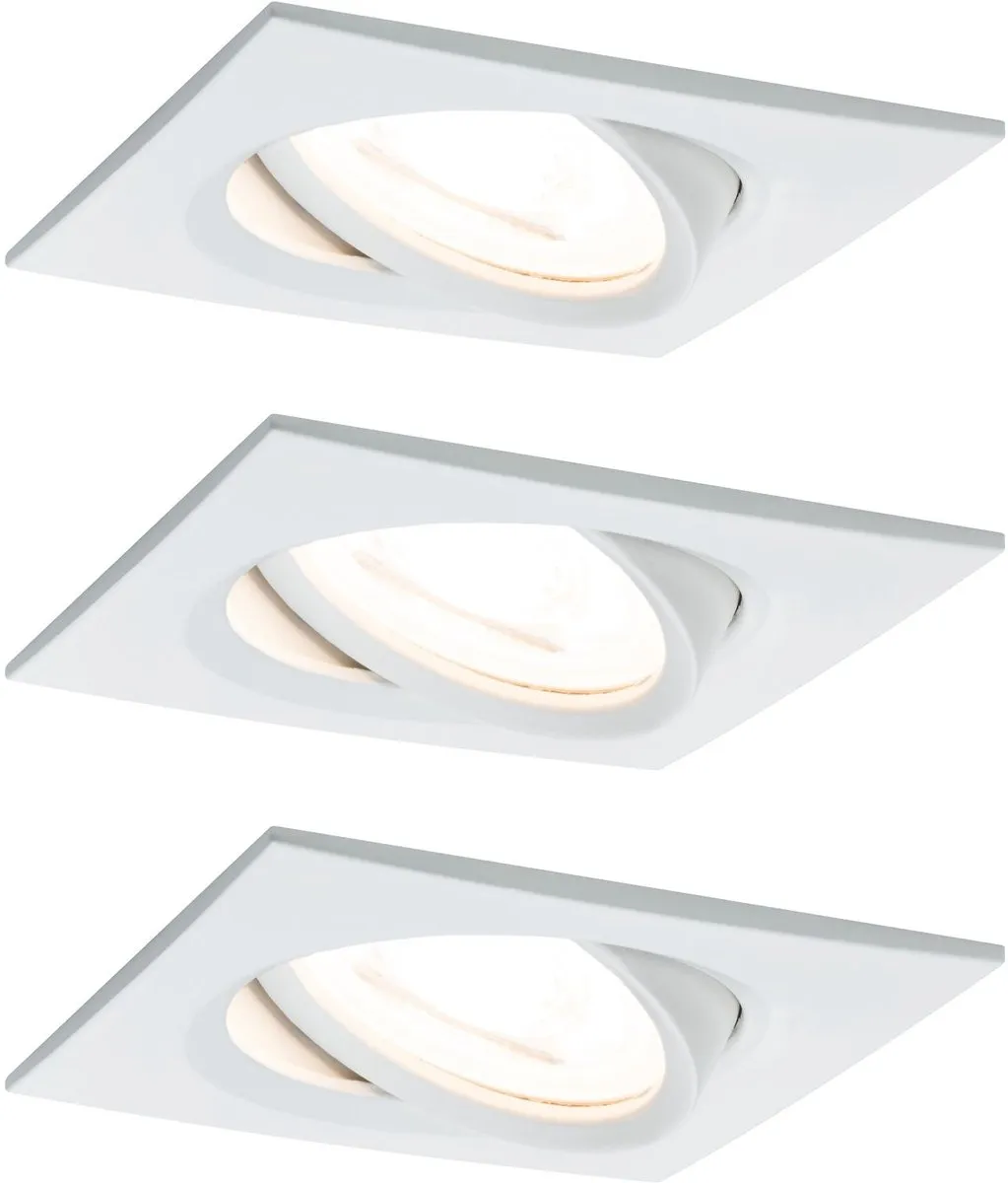 Paulmann Nova Coin Basisset LED-inbouwlamp 3x6W 470lm 2700K - 3 Stuks