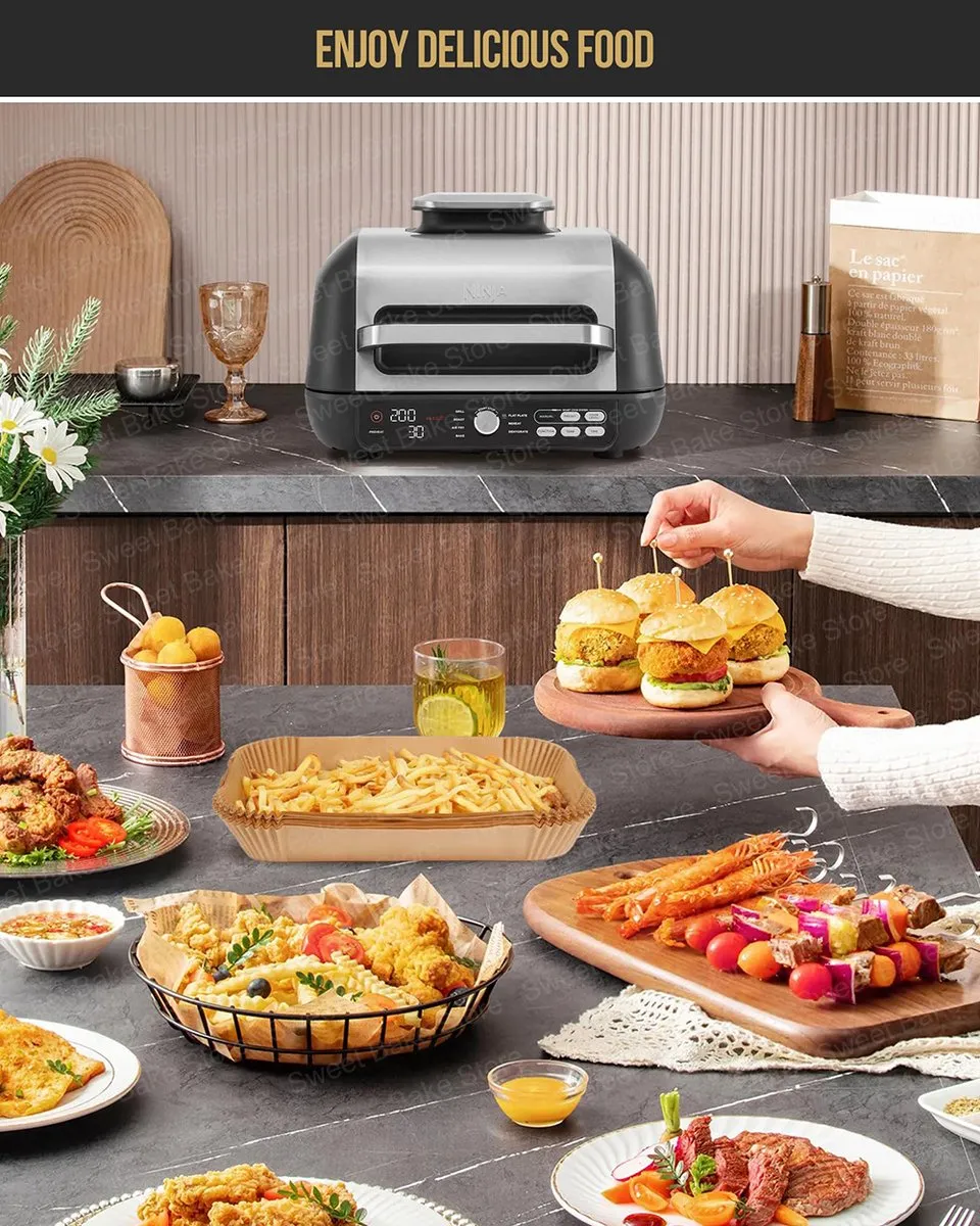 Ninja FG551 Airfryer Liner - 100 Vellen - Bruin