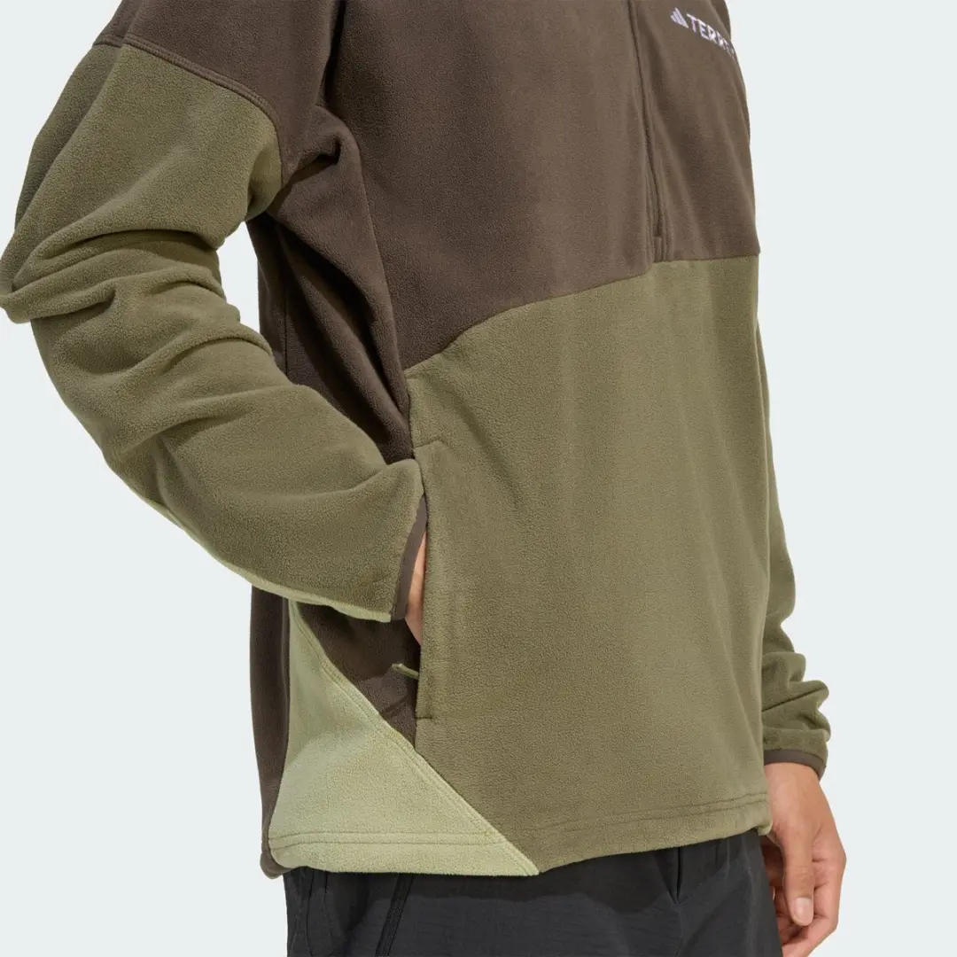adidas Terrex Multi Climawarm Fleece Anorak Heren - Groen - afbeelding 4 van 6
