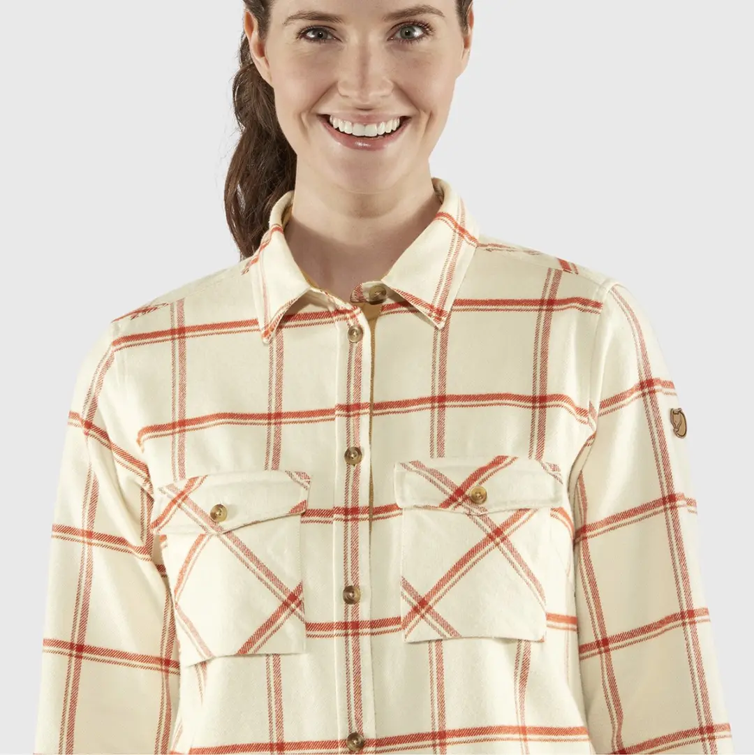 Fjallraven Övik Twill Shirt LS W Dames Outdoorblouse - Maat S