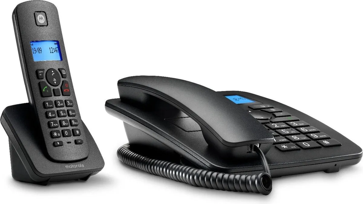 Motorola C4201 Combinatietelefoon - 1 Handset - Zwart
