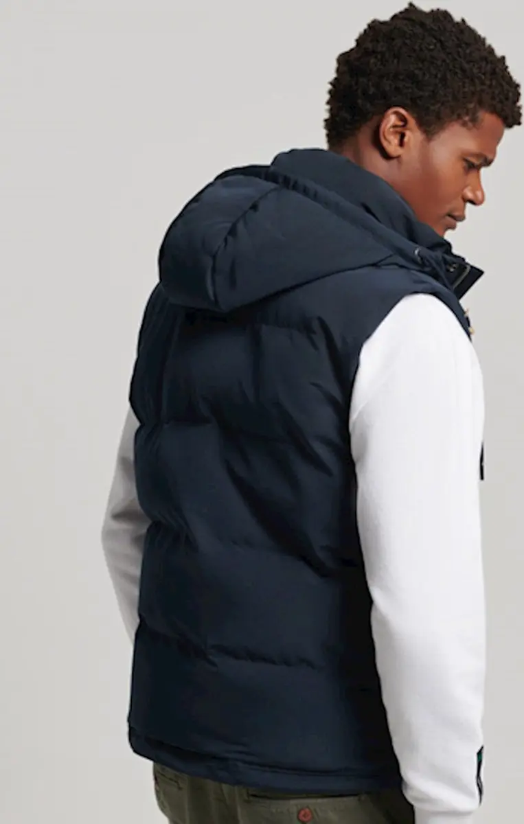 Superdry Everest Mouwloos Donsjack - Eclipse Navy - afbeelding 3 van 6