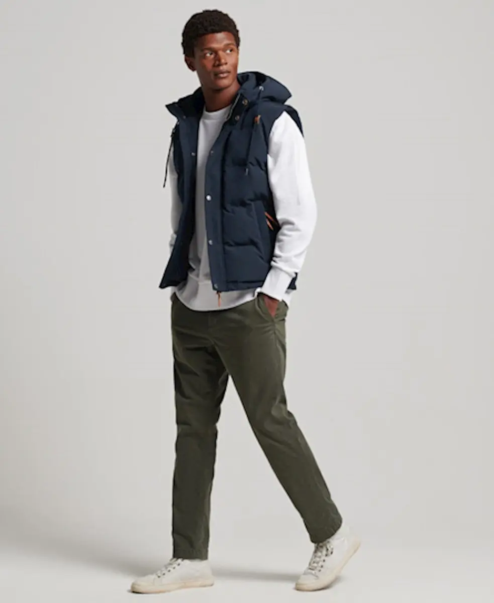 Superdry Everest Mouwloos Donsjack - Eclipse Navy - afbeelding 4 van 6