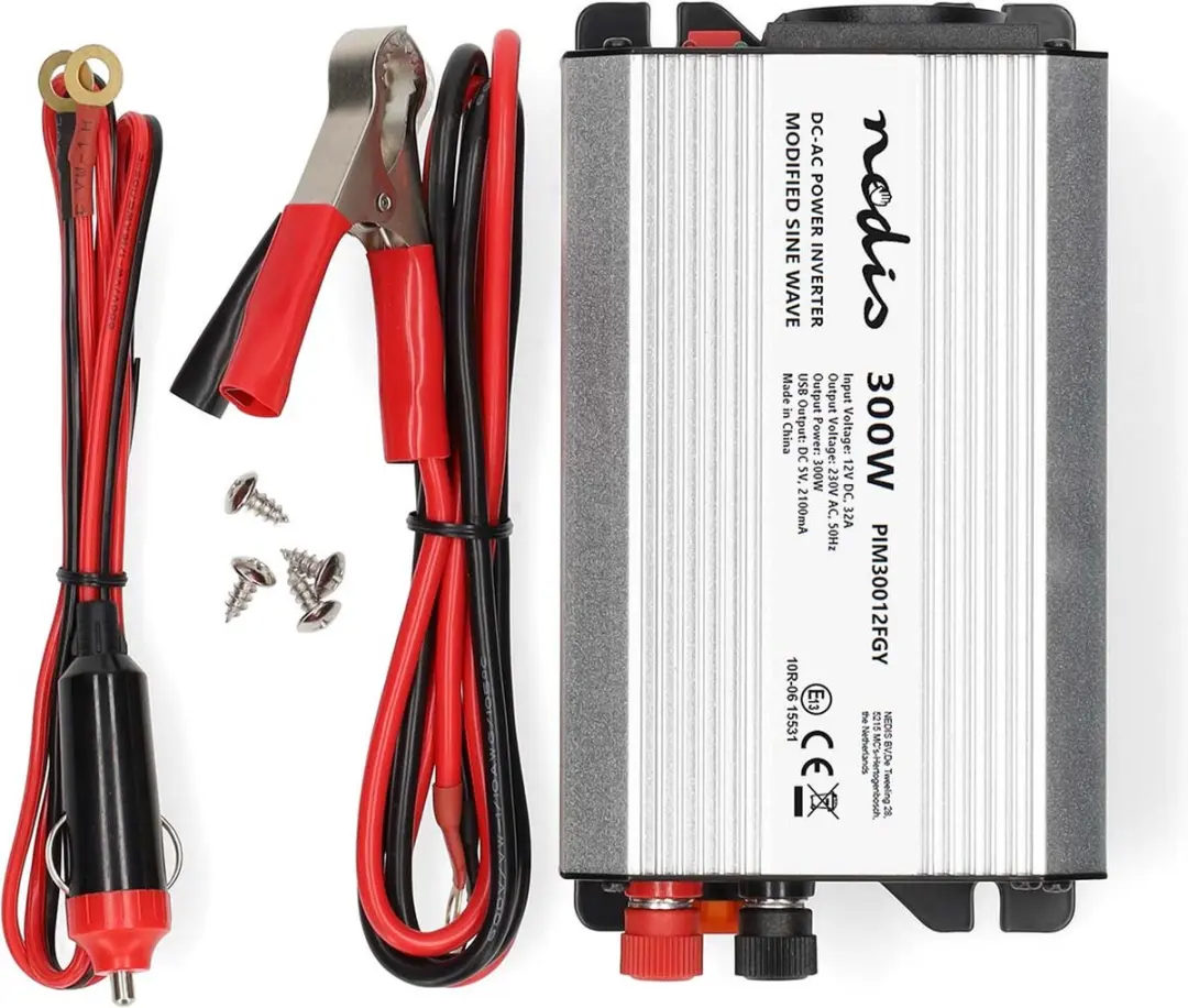 Nedis PIM30012FGY Auto Omvormer 300W - Zilver - afbeelding 4 van 6