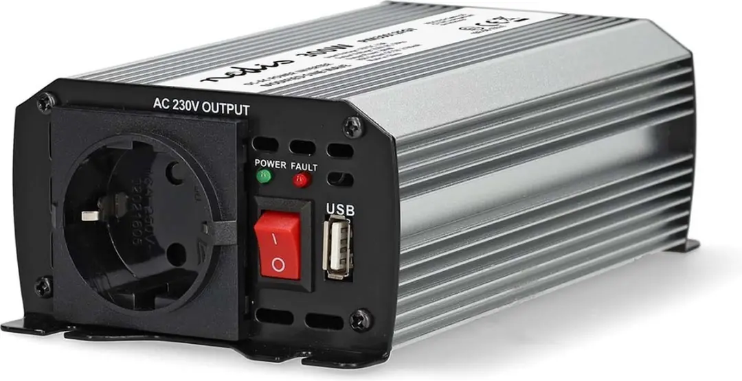 Nedis PIM30012FGY Auto Omvormer 300W - Zilver - afbeelding 5 van 6