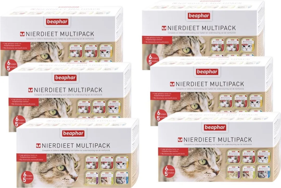Beaphar Nierdieet Kat Multi Pack - 6x100g
