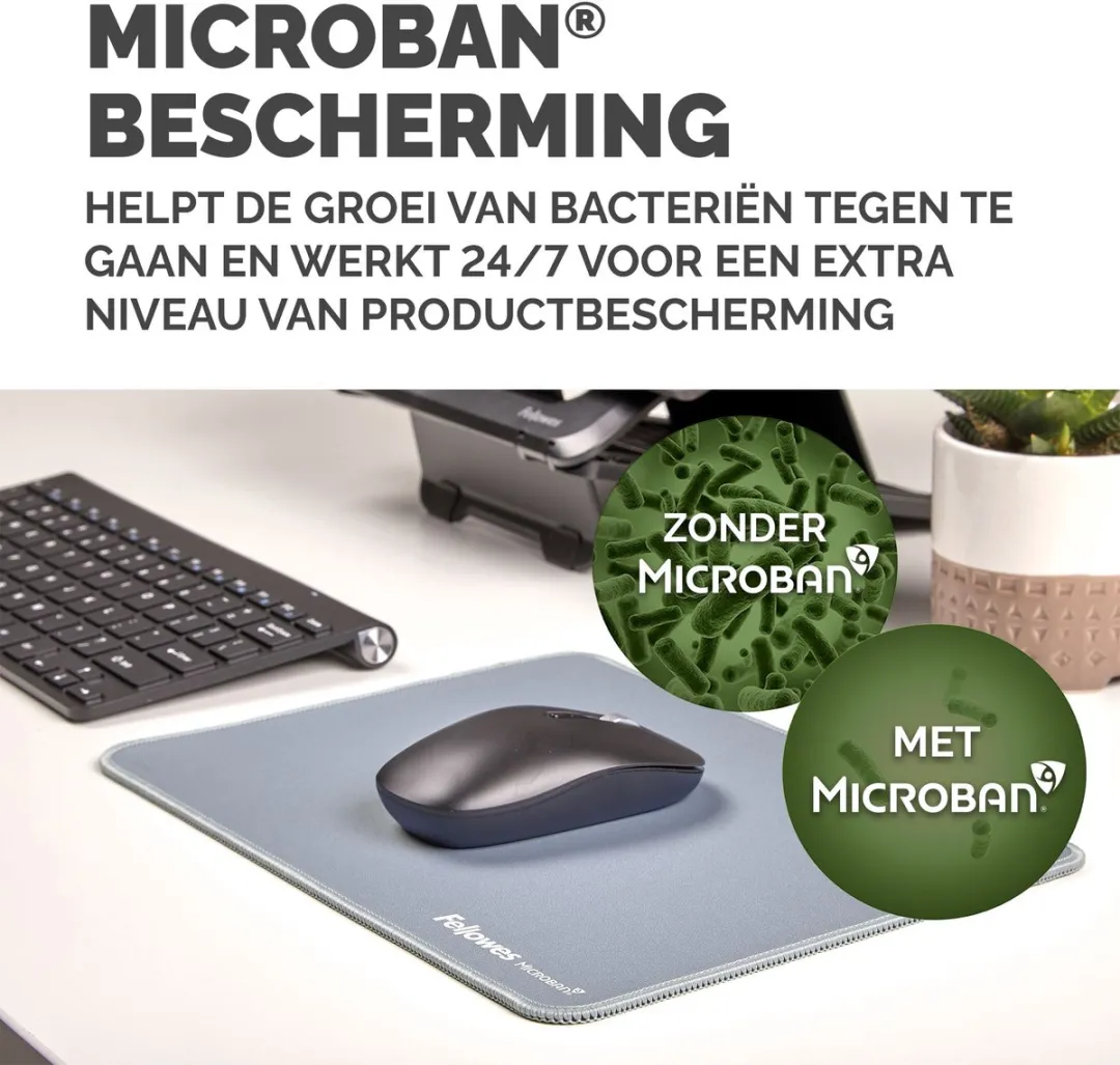 Fellowes Breyta Muismat XL Marineblauw - 83% Gerecycled - afbeelding 6 van 6