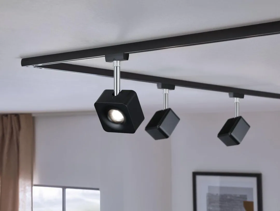 Paulmann URail Systeemlamp 8W Warmwit - Zwart/Chroom
