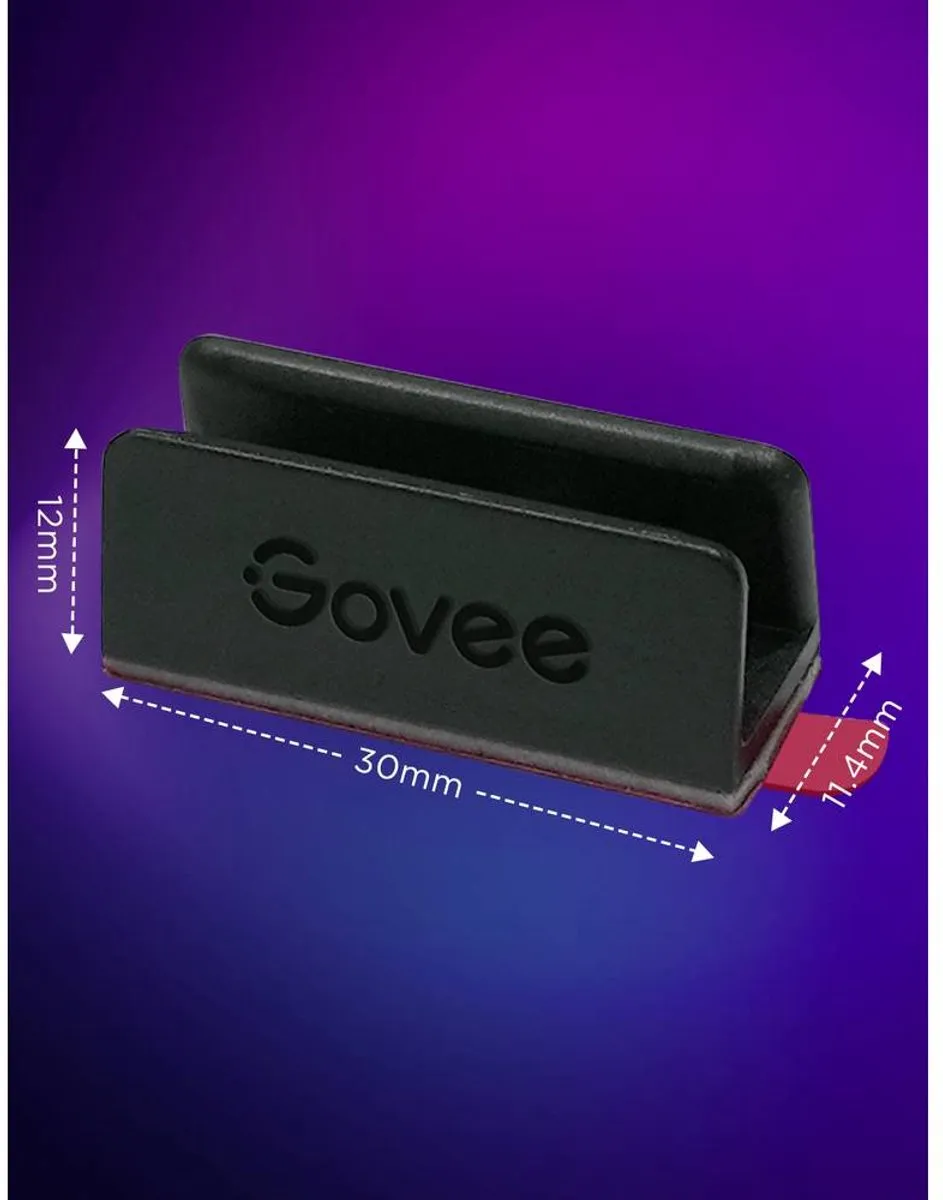 Govee Neon Rope Light 2 Bracket - 20 Stuks - Zwart