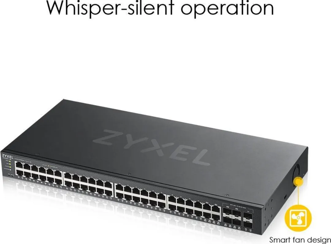 Zyxel GS1920-48V2 Managed Switch 50x RJ45 - 100 Gbps - Zwart