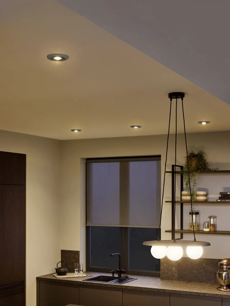 Osram Concrete LED Spot GU10 4.5W - Satijnnikkel - Set van 3