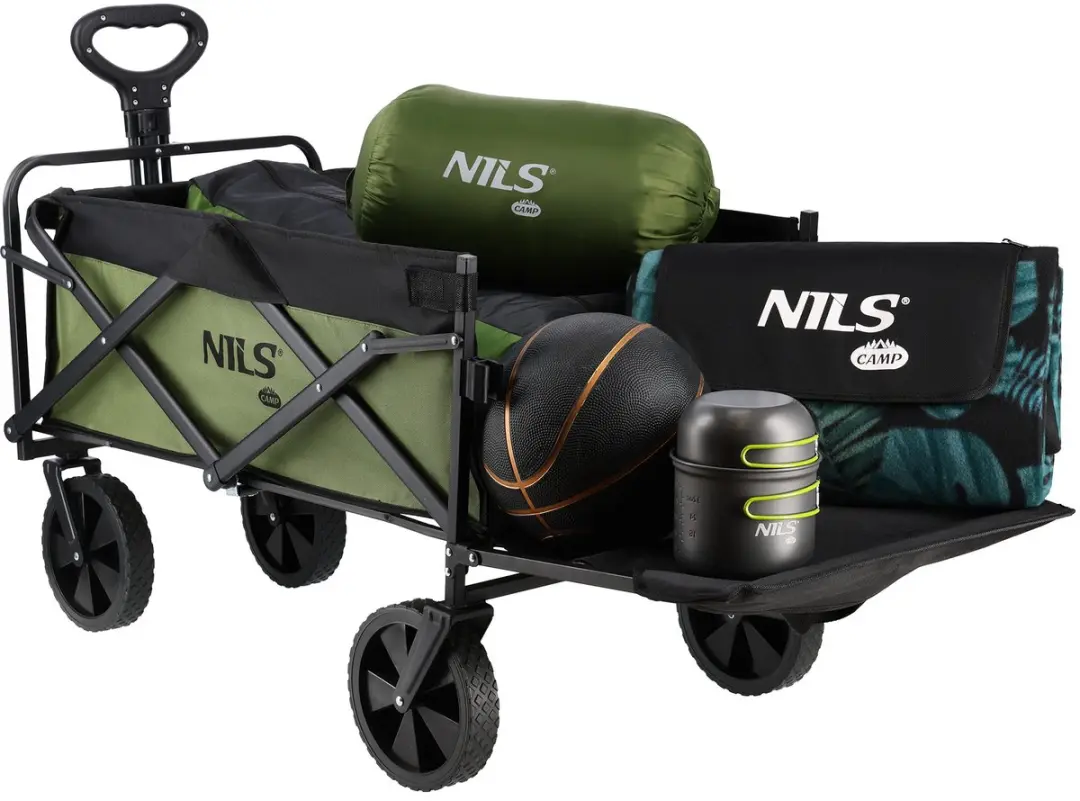 NILS Camp Opvouwbare Bolderkar NC2602 - 150L - Groen - afbeelding 6 van 6