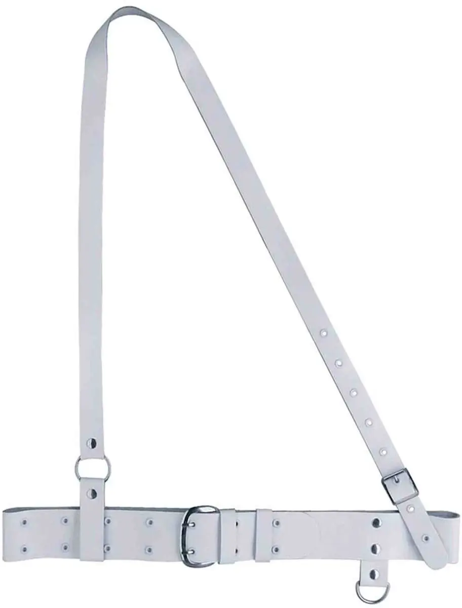 Boston SK10 Koppel, senior model, leder, wit