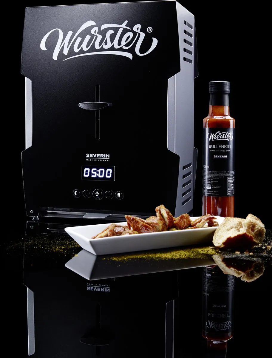 Severin WT 5005 Wurster Griller 2000W - Zwart/Grijs