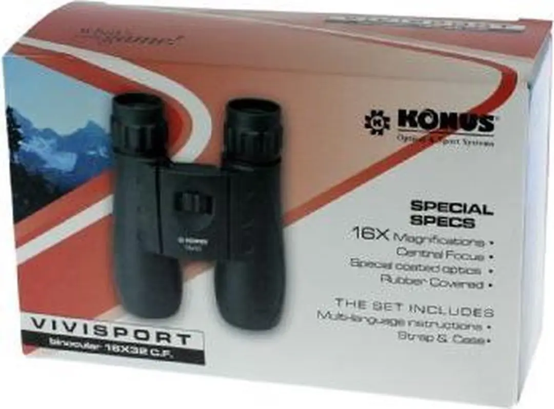 Konus Vivisport 16x32 Verrekijker - Zwart - afbeelding 3 van 3