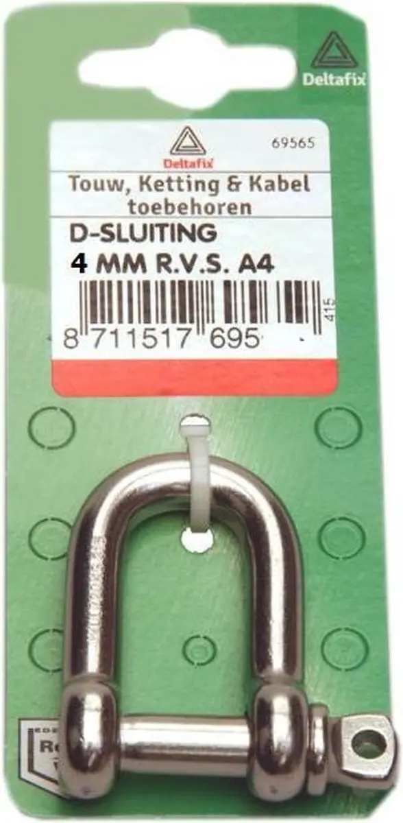 Deltafix D-sluiting 4mm RVS-A4 - 2 stuks - afbeelding 2 van 2