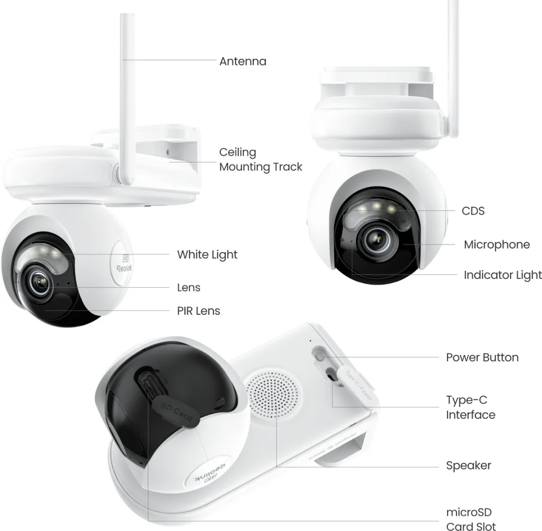Reolink Altas PT Ultra 4K Beveiligingscamera - Wit