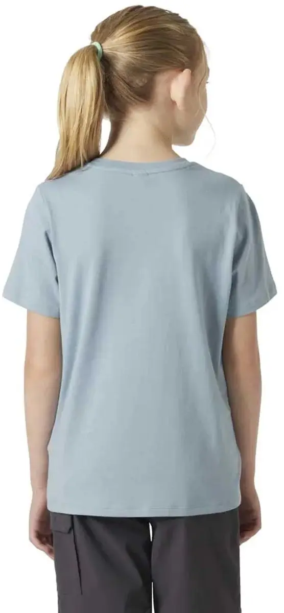 Helly Hansen Logo Jr T-shirt met korte mouwen - Windy Blue - 10 jaar - afbeelding 2 van 4