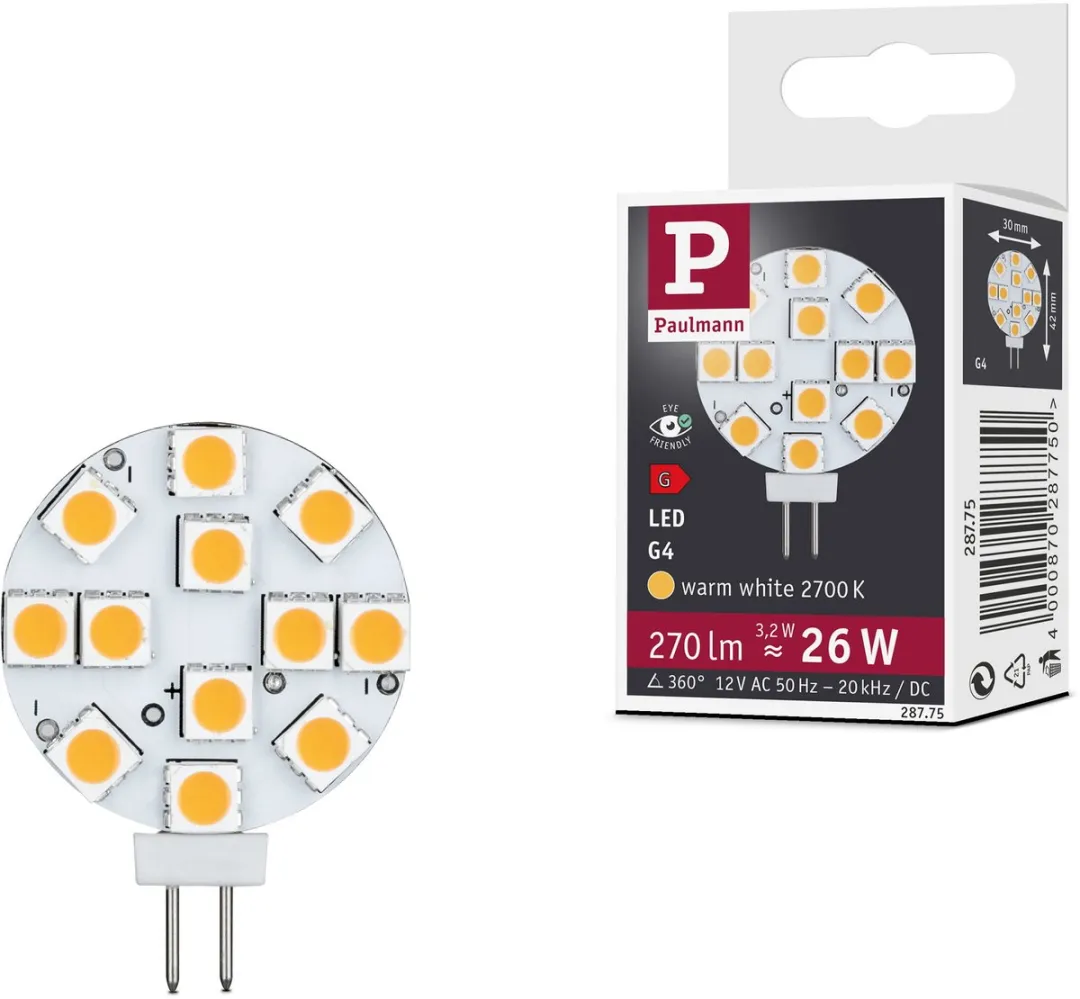 Paulmann LED Stiftfitting G4 270lm 3,2W 2700K
