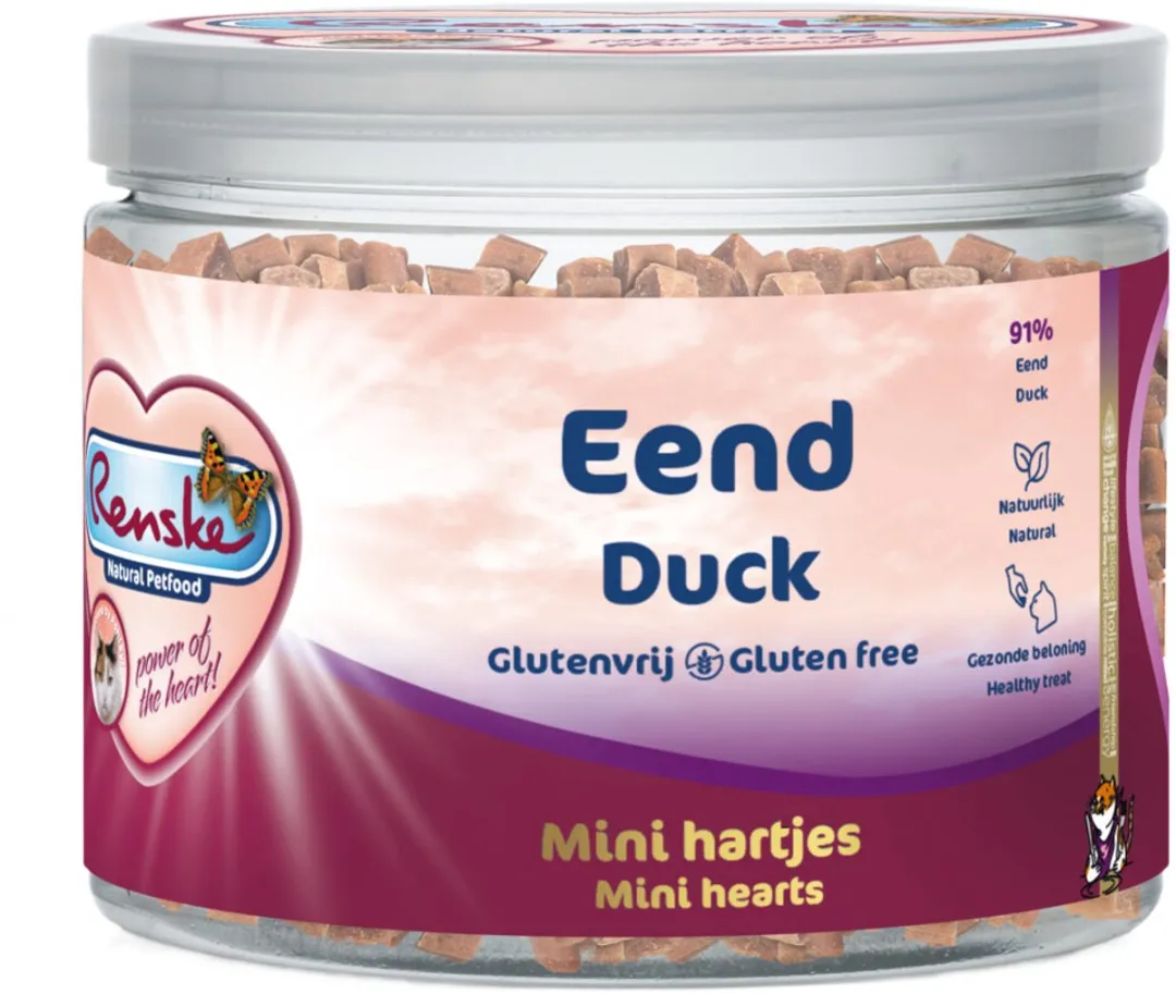 Renske Gezonde Beloning Kat Eend 100g - 12 Stuks