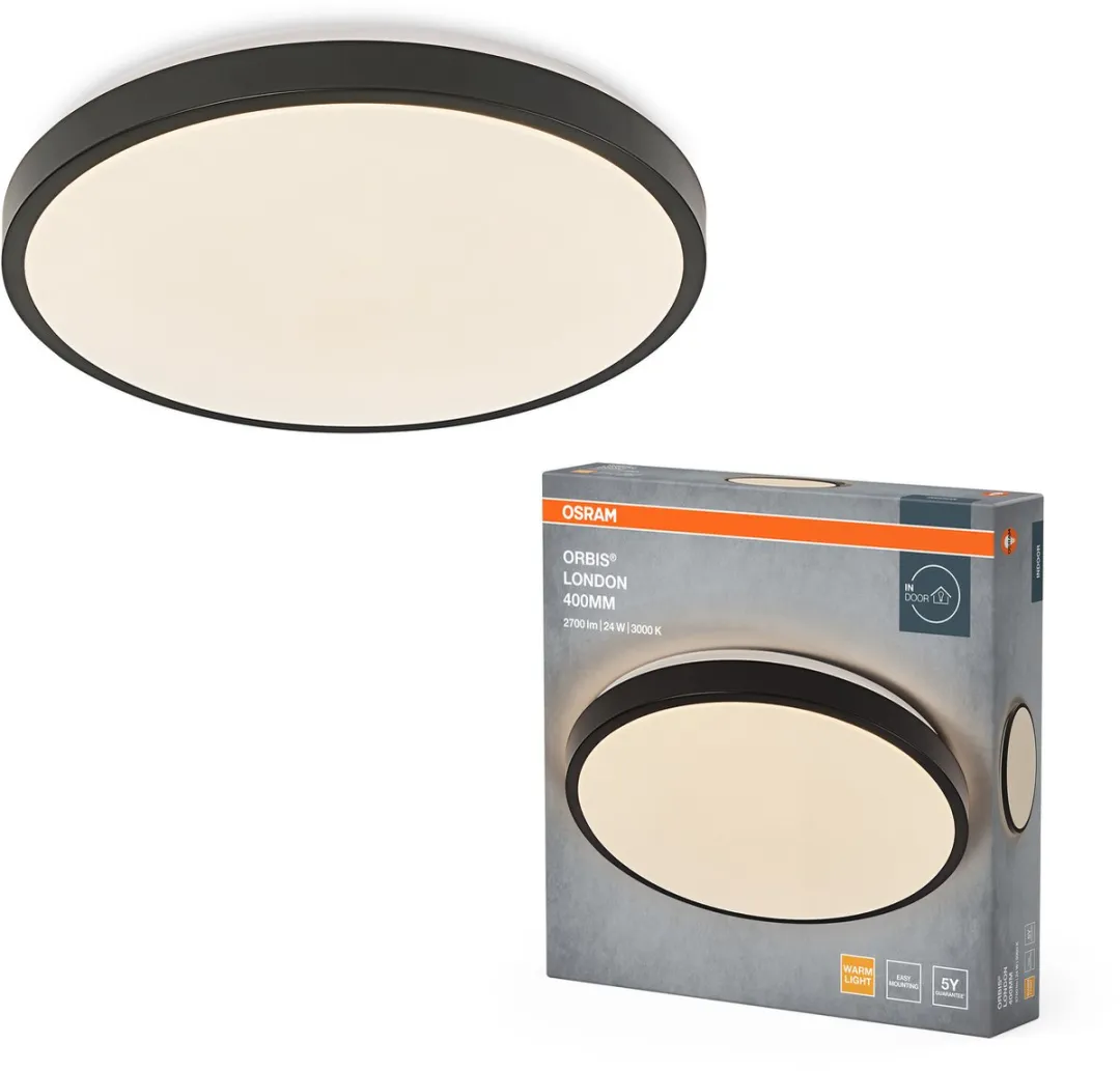 Osram Orbis London LED Plafondlamp 24W 2700lm - Zwart