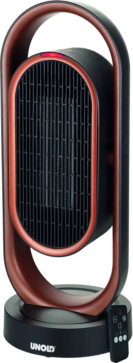 Unold 3D Keramische PTC-ventilatorkachel Energielabel: n.v.t. Koper, Zwart